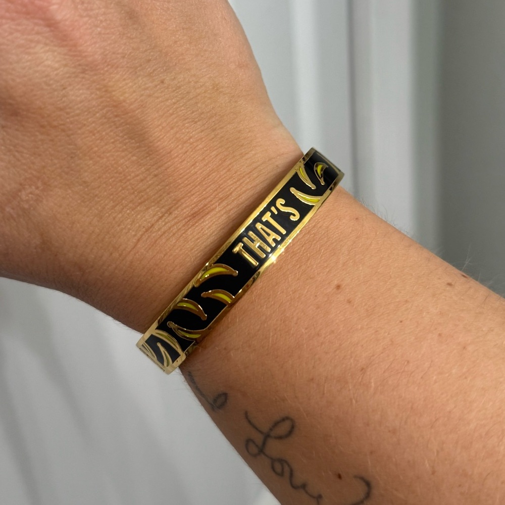 kate Spade Black and Gold Bracelet “That’s Bananas”